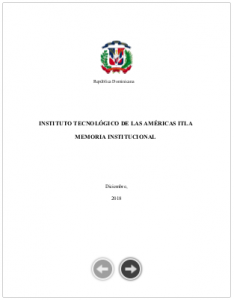 Portada de la memoria Memorias ITLA 2017